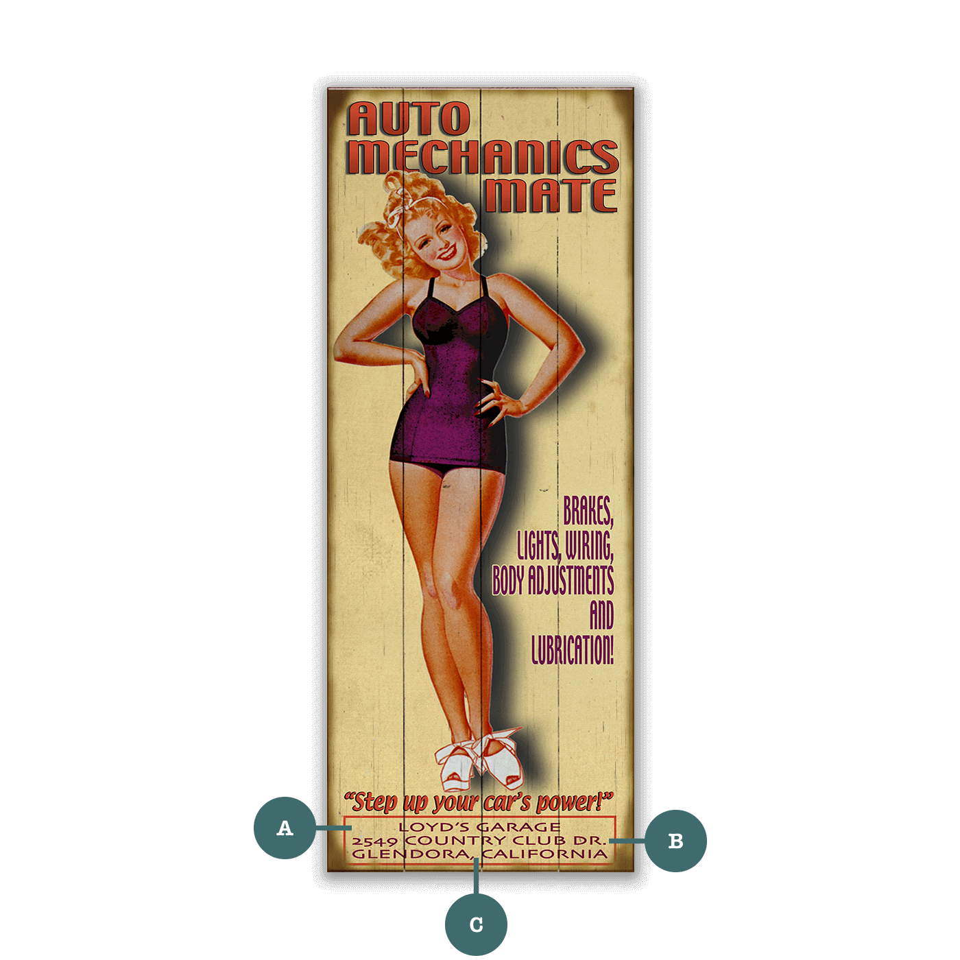 Auto Mechanic's Mate - Wood & Metal Wall Art