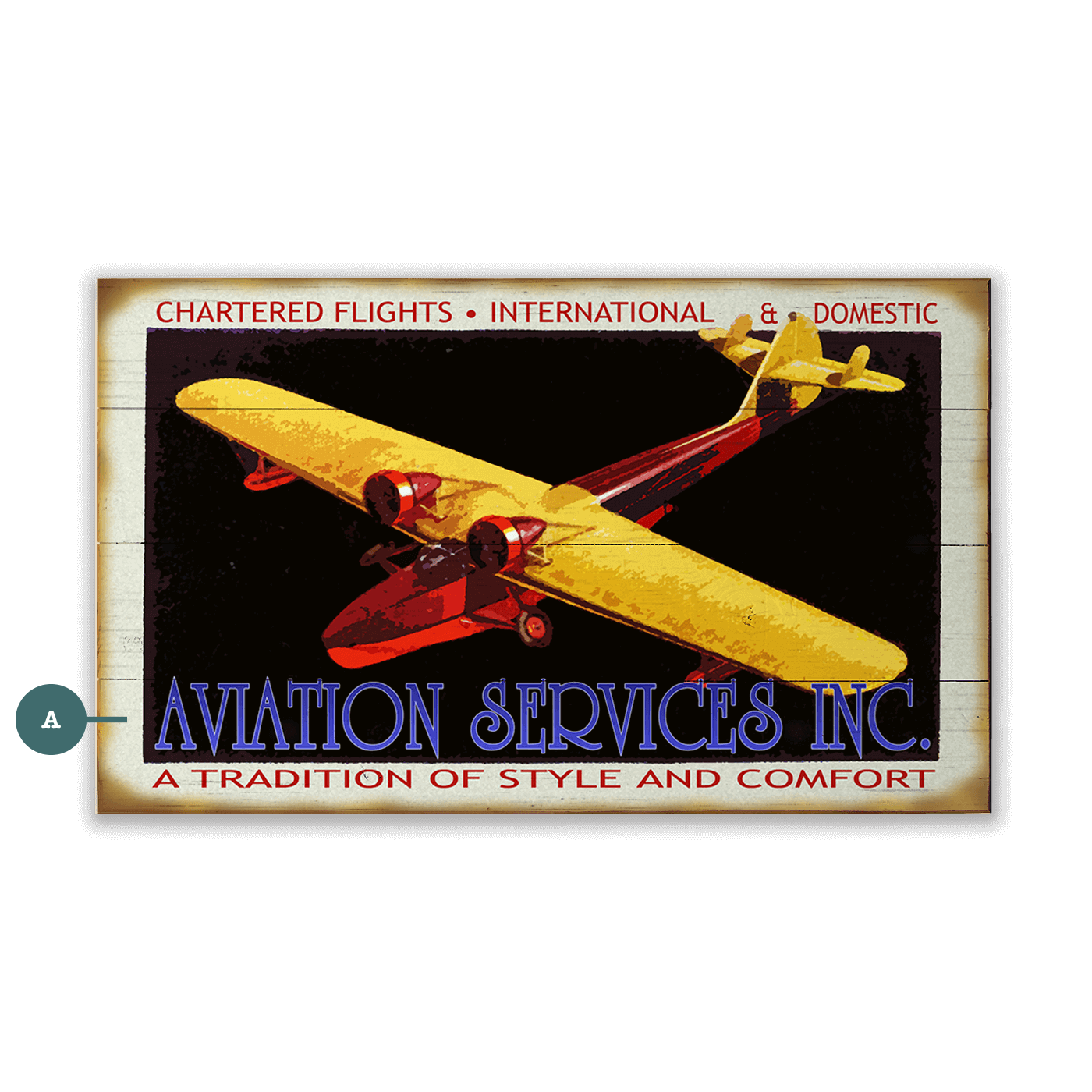 Aviation Charters - Wood & Metal Wall Art