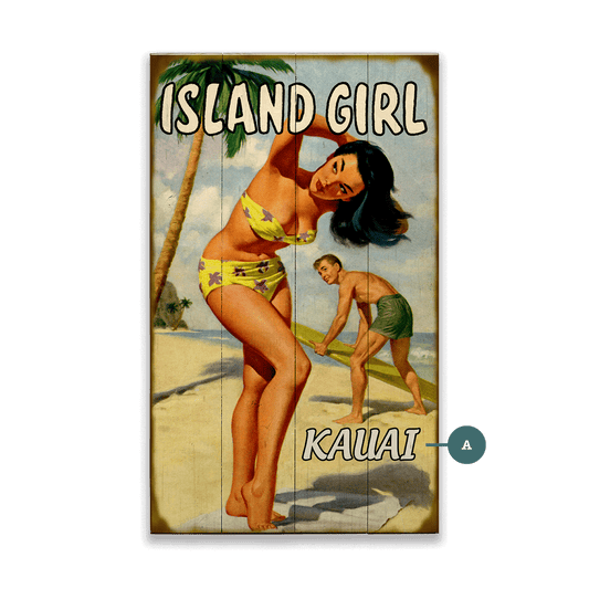 Island Girl - Wood & Metal Wall Art