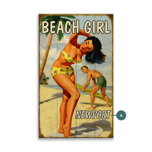 Beach Girl - Wood & Metal Wall Art