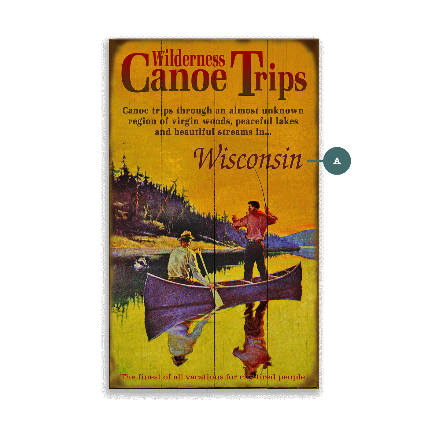 Wilderness Canoe Trips - Wood & Metal Wall Art