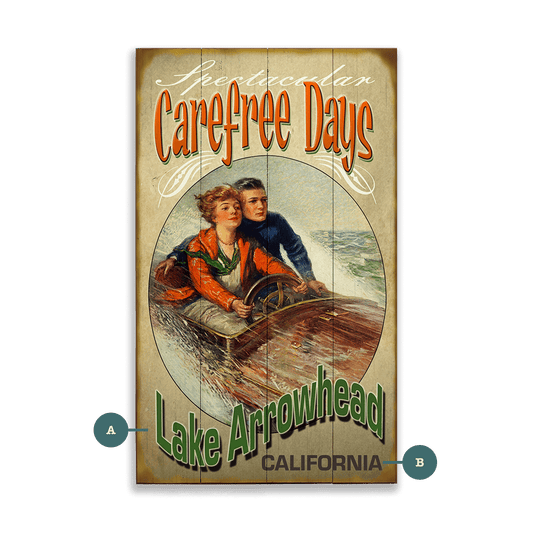 Carefree Days - Wood & Metal Wall Art