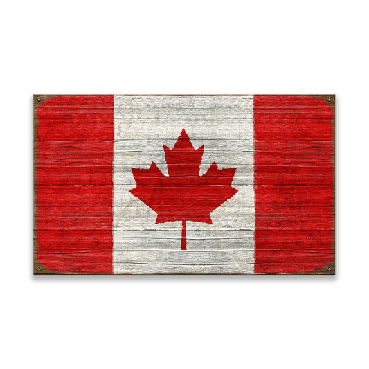 Canadian Flag - Wood & Metal Wall Art