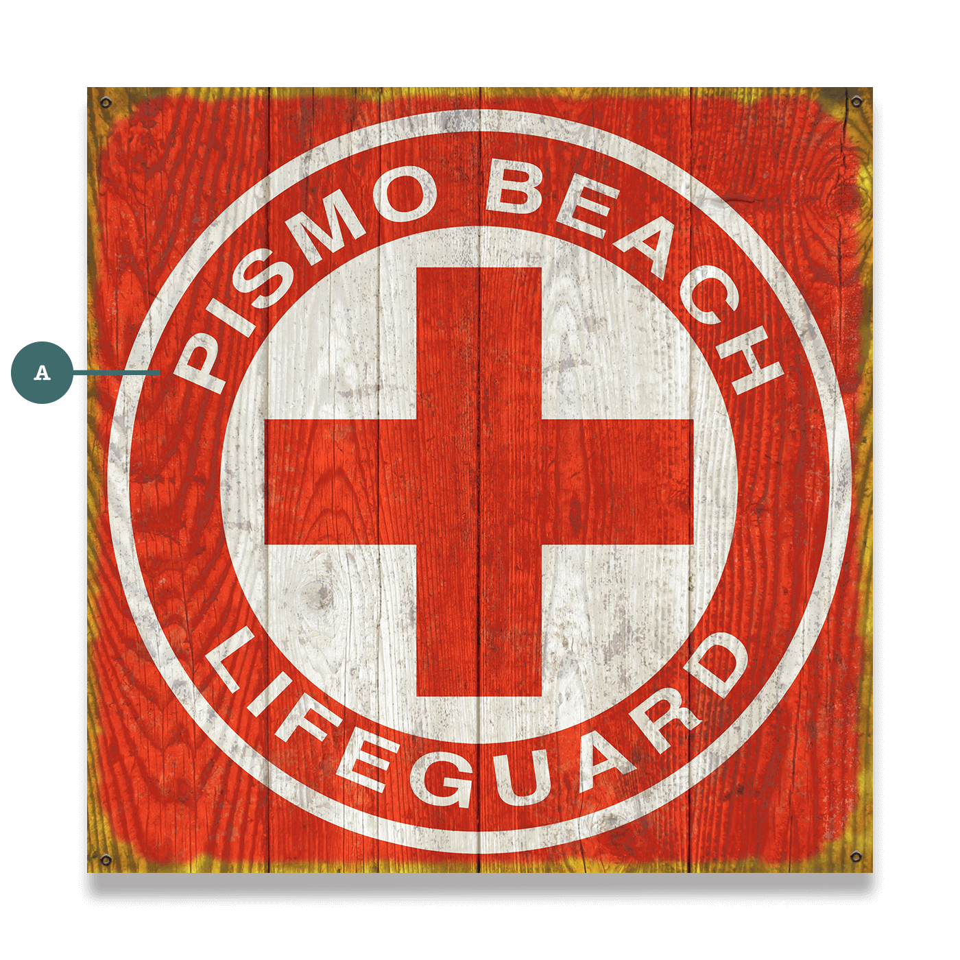 Lifeguard Sign - Wood & Metal Wall Art