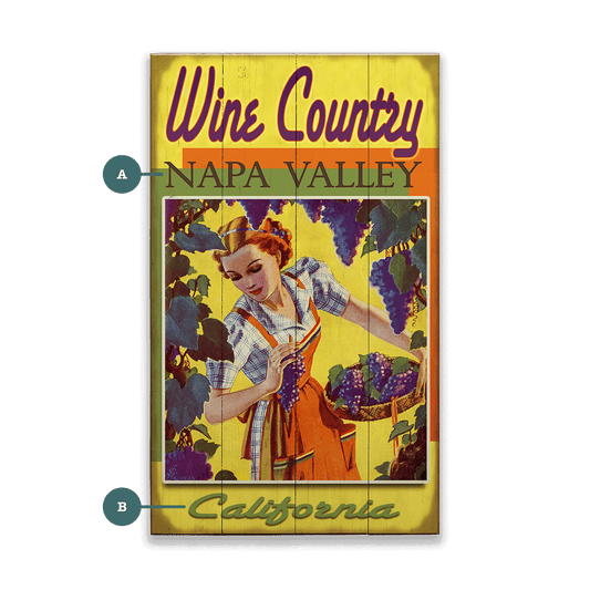 Wine Country - Wood & Metal Wall Art