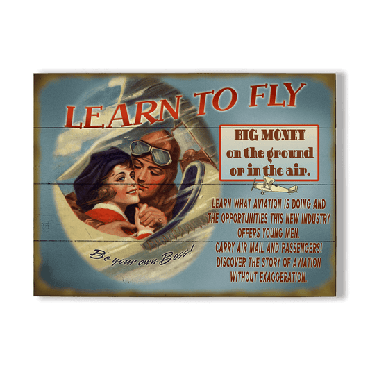 Learn to Fly: Generic - Wood & Metal Wall Art