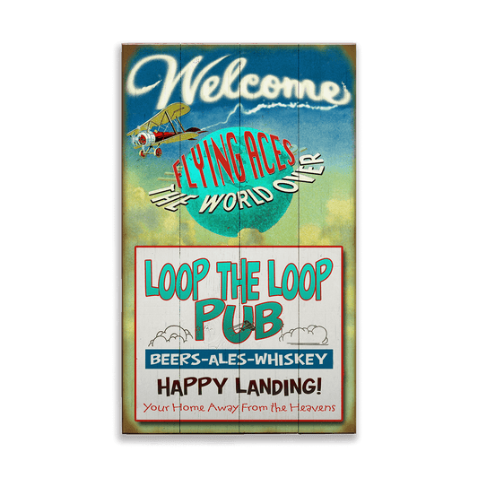 Loop the Loop Pub: Generic - Wood & Metal Wall Art