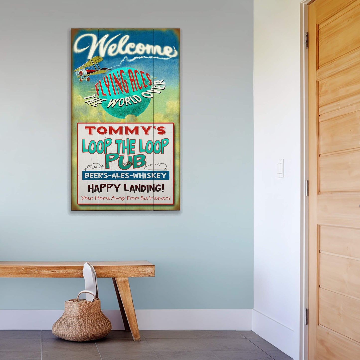 Loop the Loop Pub: Generic - Wood & Metal Wall Art