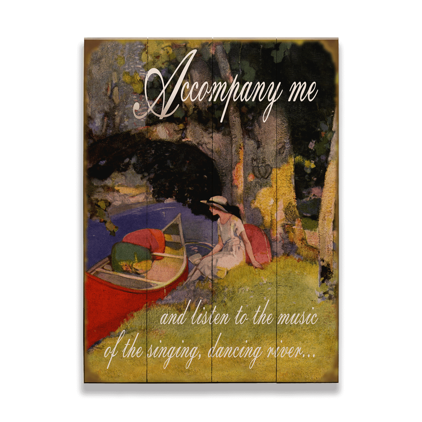 Accompany Me to the River: Generic - Wood & Metal Wall Art