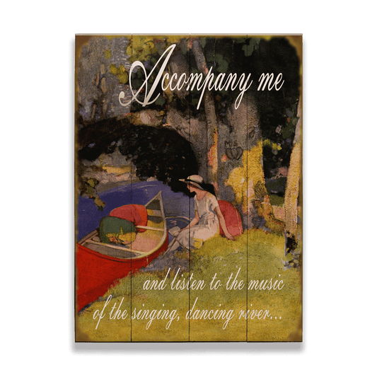 Accompany Me to the River: Generic - Wood & Metal Wall Art