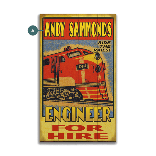 Engineer for Hire - Wood & Metal Wall Art