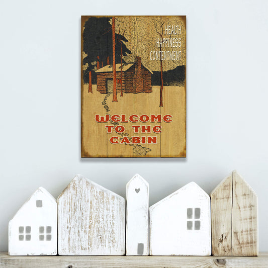 Health, Happiness, Contentment - Wood & Metal Wall Art