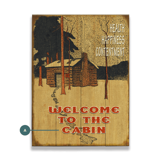 Health, Happiness, Contentment - Wood & Metal Wall Art