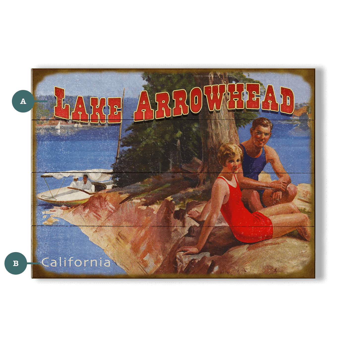 Lakeside Leisure - Wood & Metal Wall Art