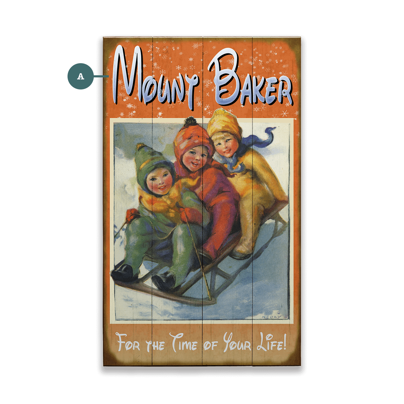 Sledding Trio Time of Your Life - Wood & Metal Wall Art