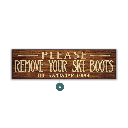 Please Remove Boots: Personalized - Wood & Metal Wall Art