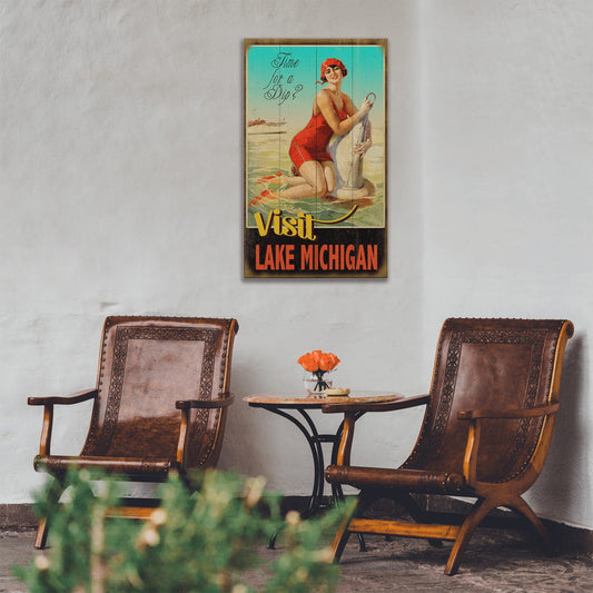Time for a Dip - Wood & Metal Wall Art