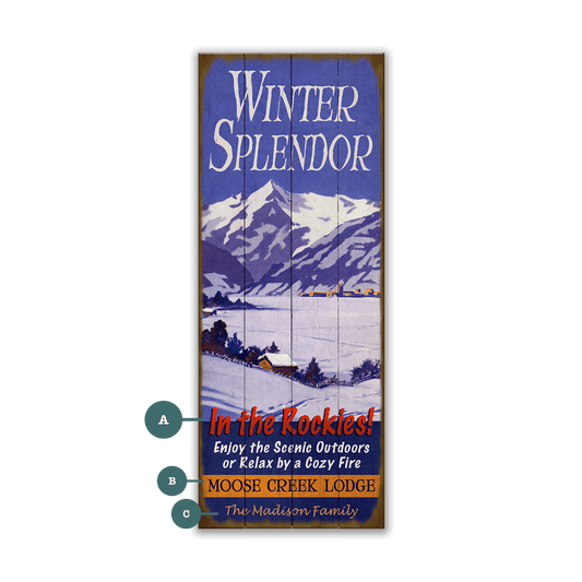 Winter Splendor Rockies: Landscape - Wood & Metal Wall Art