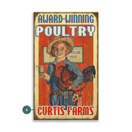 Award-Winning Poultry - Wood & Metal Wall Art