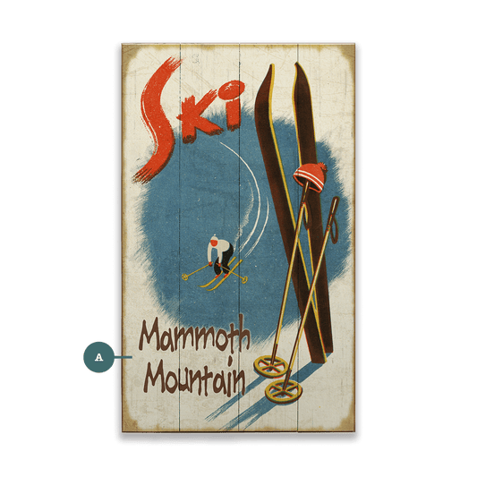 Snow Sticks on the Slope - Wood & Metal Wall Art