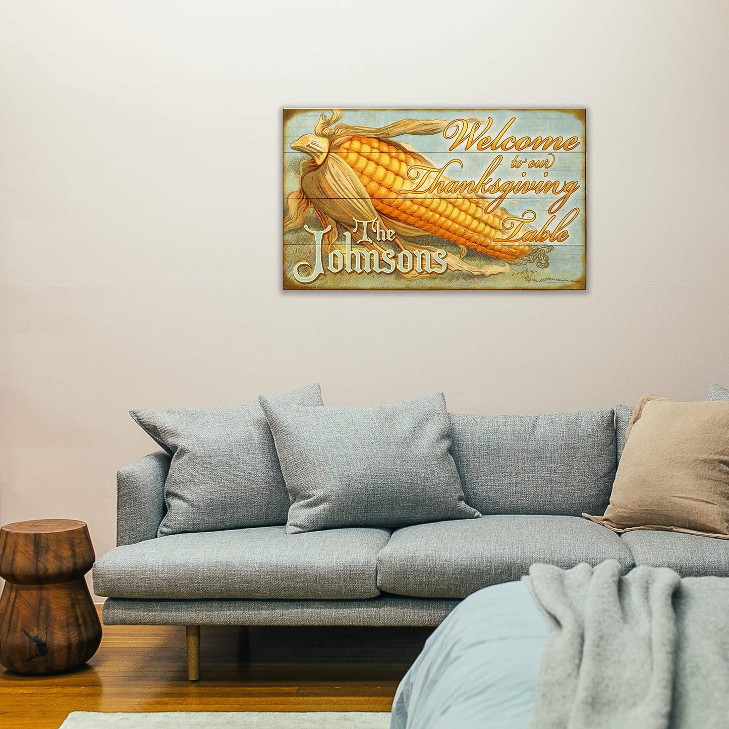 Welcome to Our Thanksgiving Table - Wood & Metal Wall Art