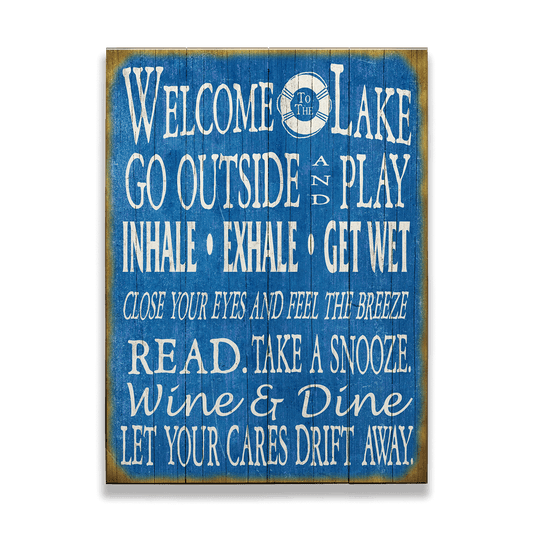 Welcome to the Lake: Generic - Wood & Metal Wall Art