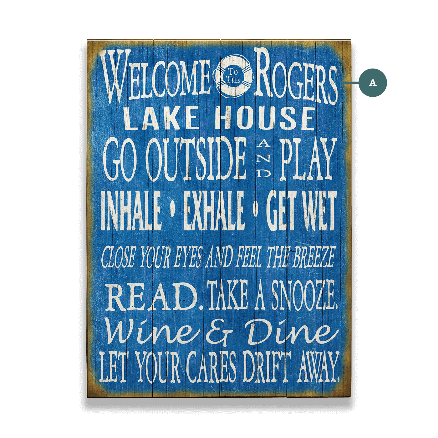 Welcome to the Lake House: Personalized - Wood & Metal Wall Art
