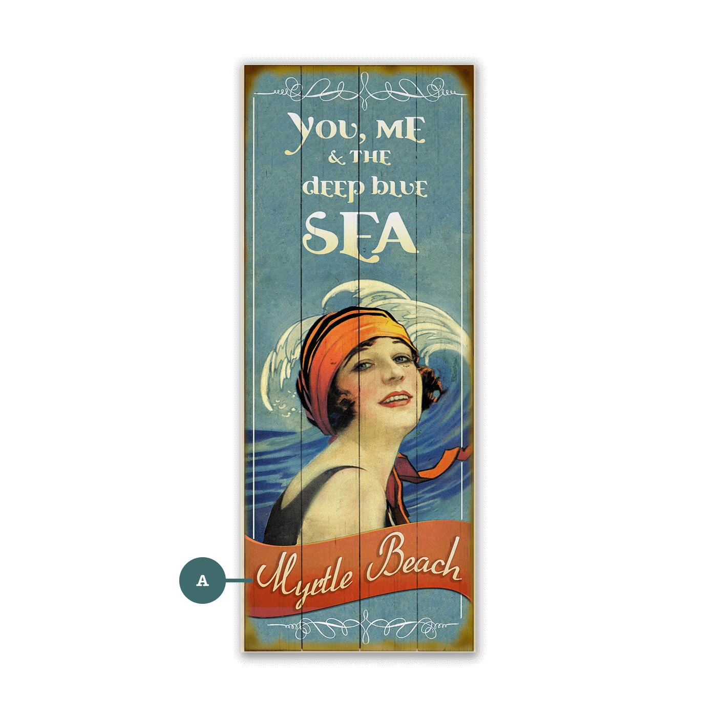 You, Me, and the Deep Blue Sea - Wood & Metal Wall Art
