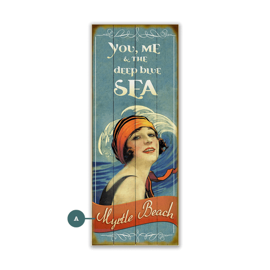 You, Me, and the Deep Blue Sea - Wood & Metal Wall Art