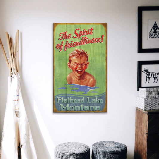 The Spirit of Friendliness - Wood & Metal Wall Art