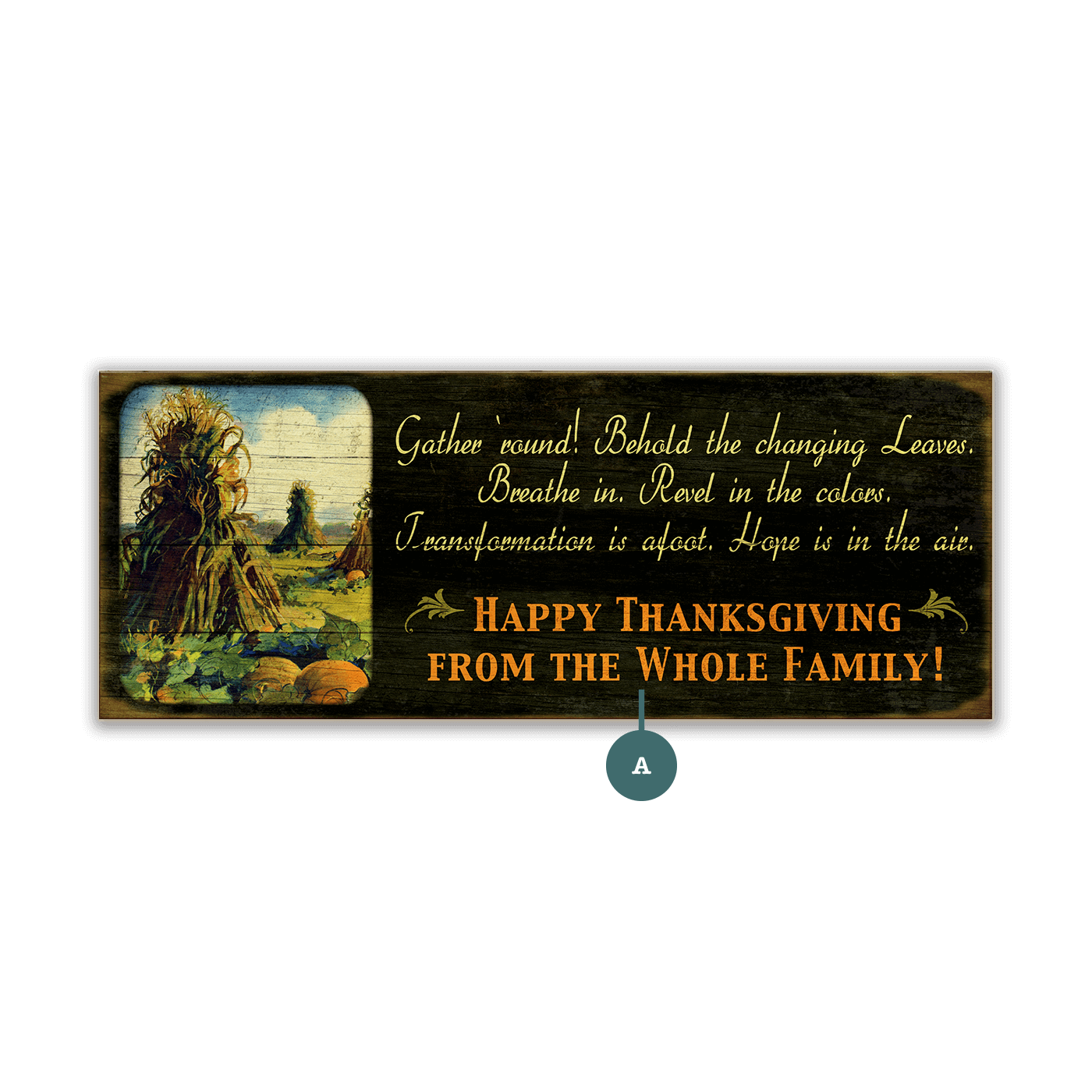 Gather 'Round, Happy Thanksgiving - Wood & Metal Wall Art