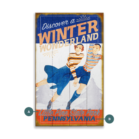 Discover a Winter Wonderland - Wood & Metal Wall Art
