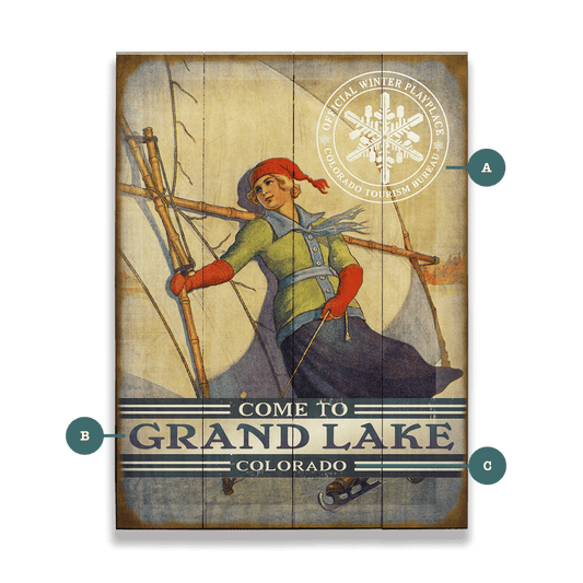 Ice Sailing - Wood & Metal Wall Art