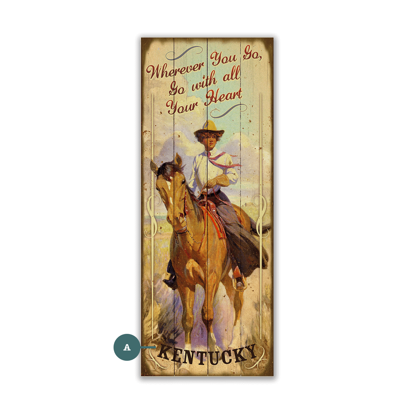 Go with all Your Heart - Wood & Metal Wall Art