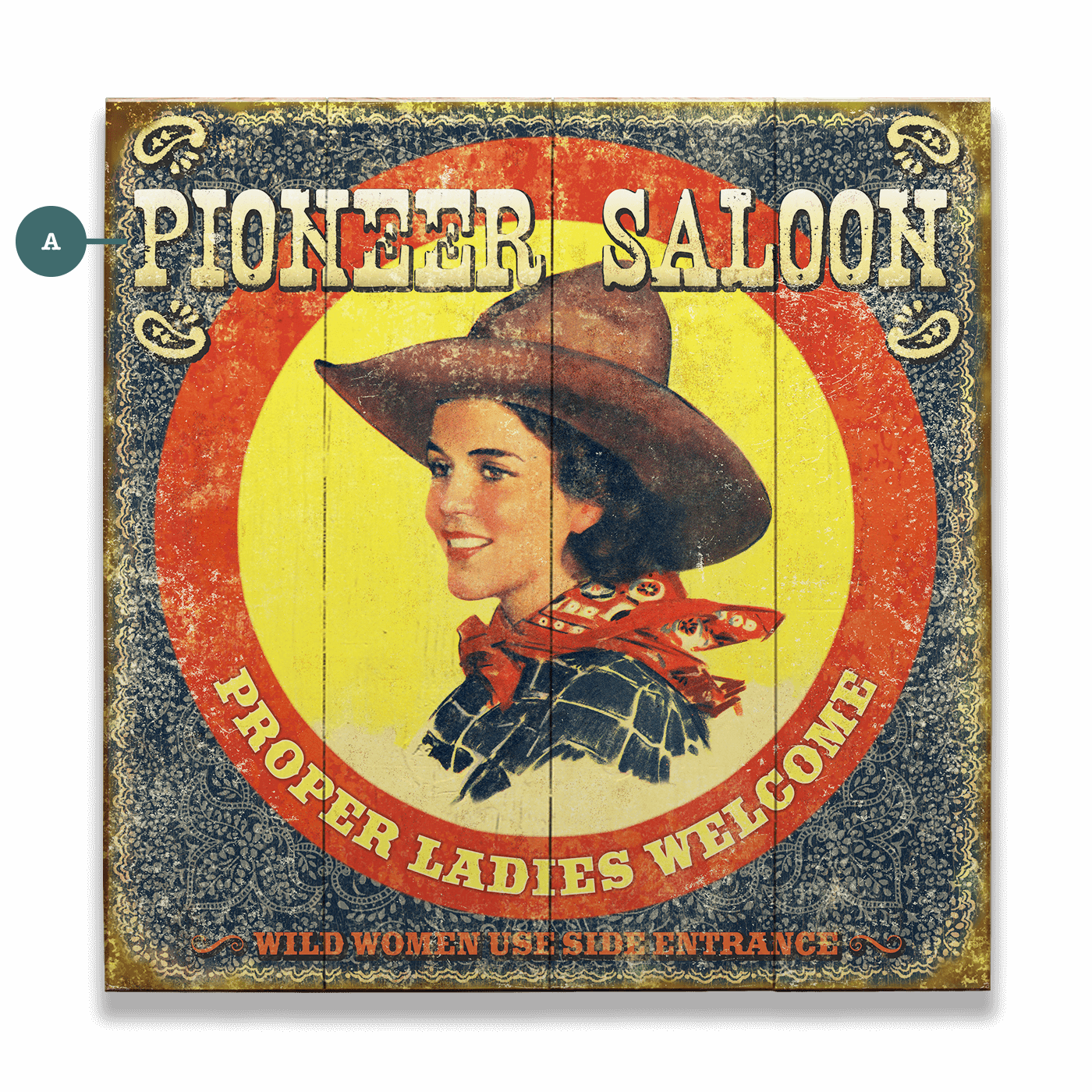 Proper Ladies Welcome - Wood & Metal Wall Art