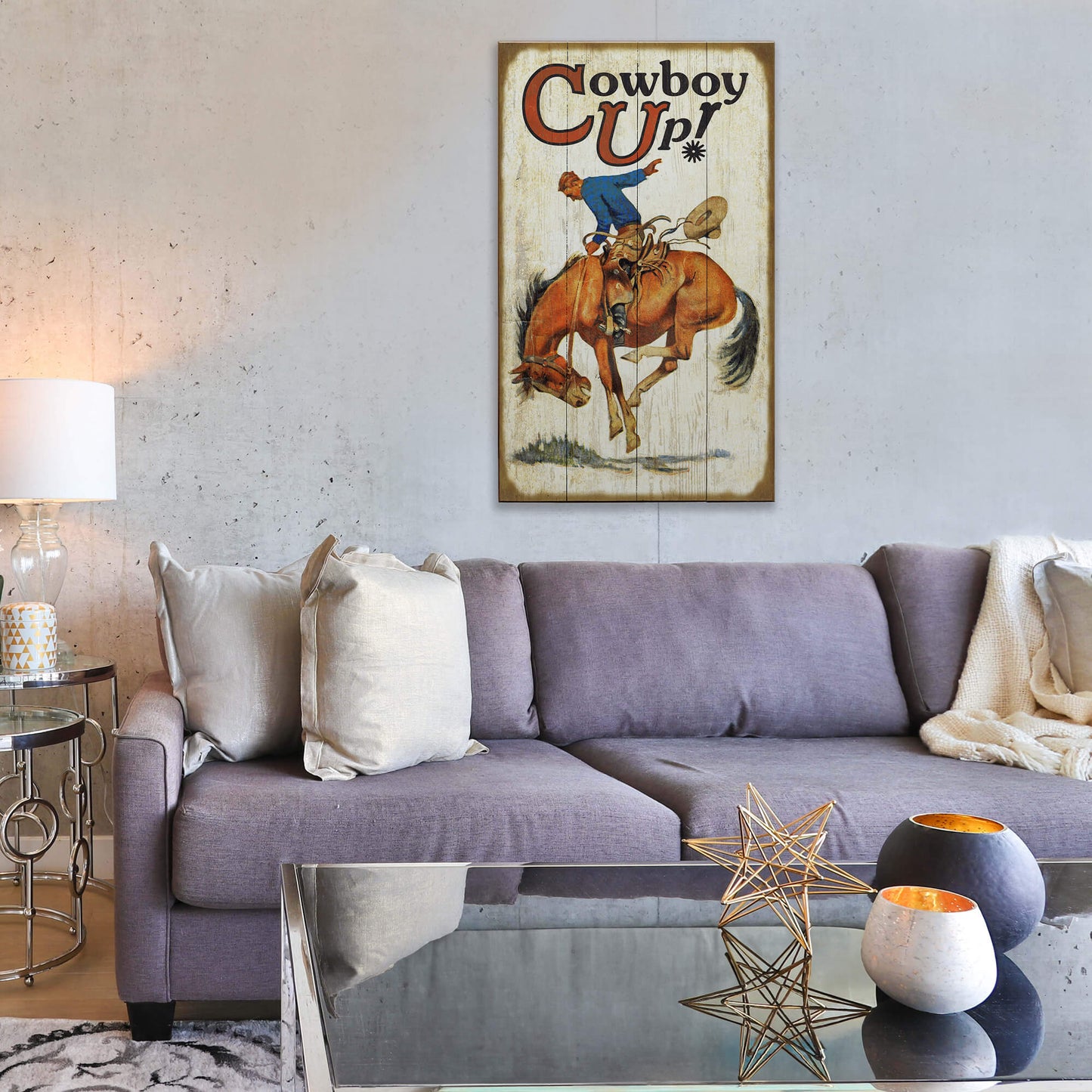 Cowboy Up: Generic - Wood & Metal Wall Art