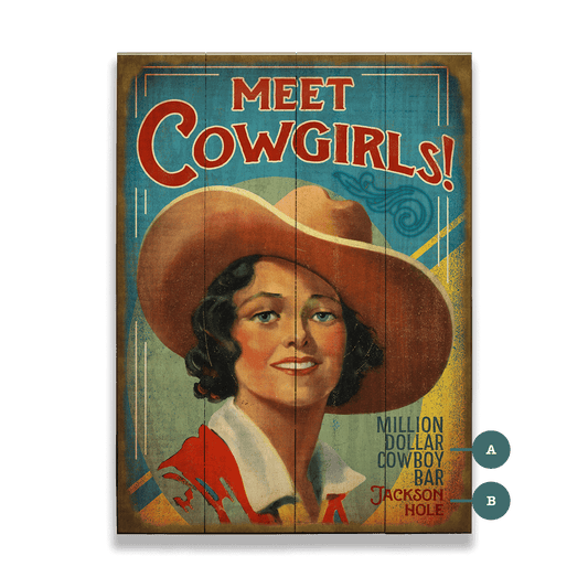 Meet Cowgirls - Wood & Metal Wall Art