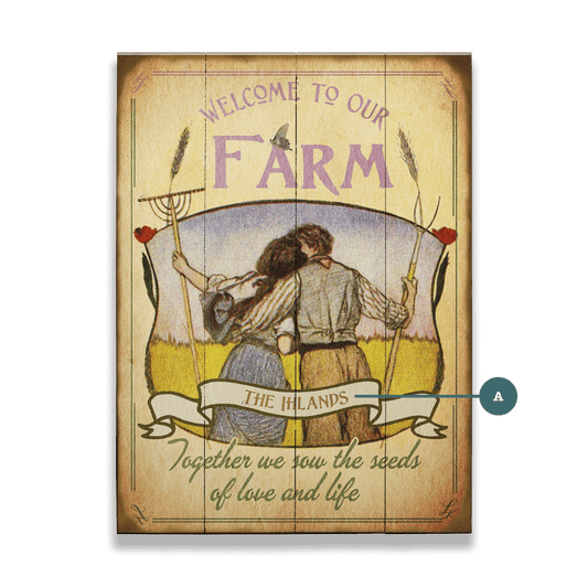 Together We Sow: Personalized - Wood & Metal Wall Art