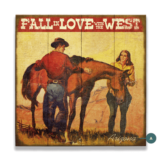 Fall In Love With the West - Wood & Metal Wall Art