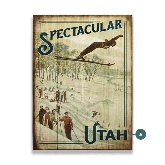 Spectacular Ski Jumper - Wood & Metal Wall Art