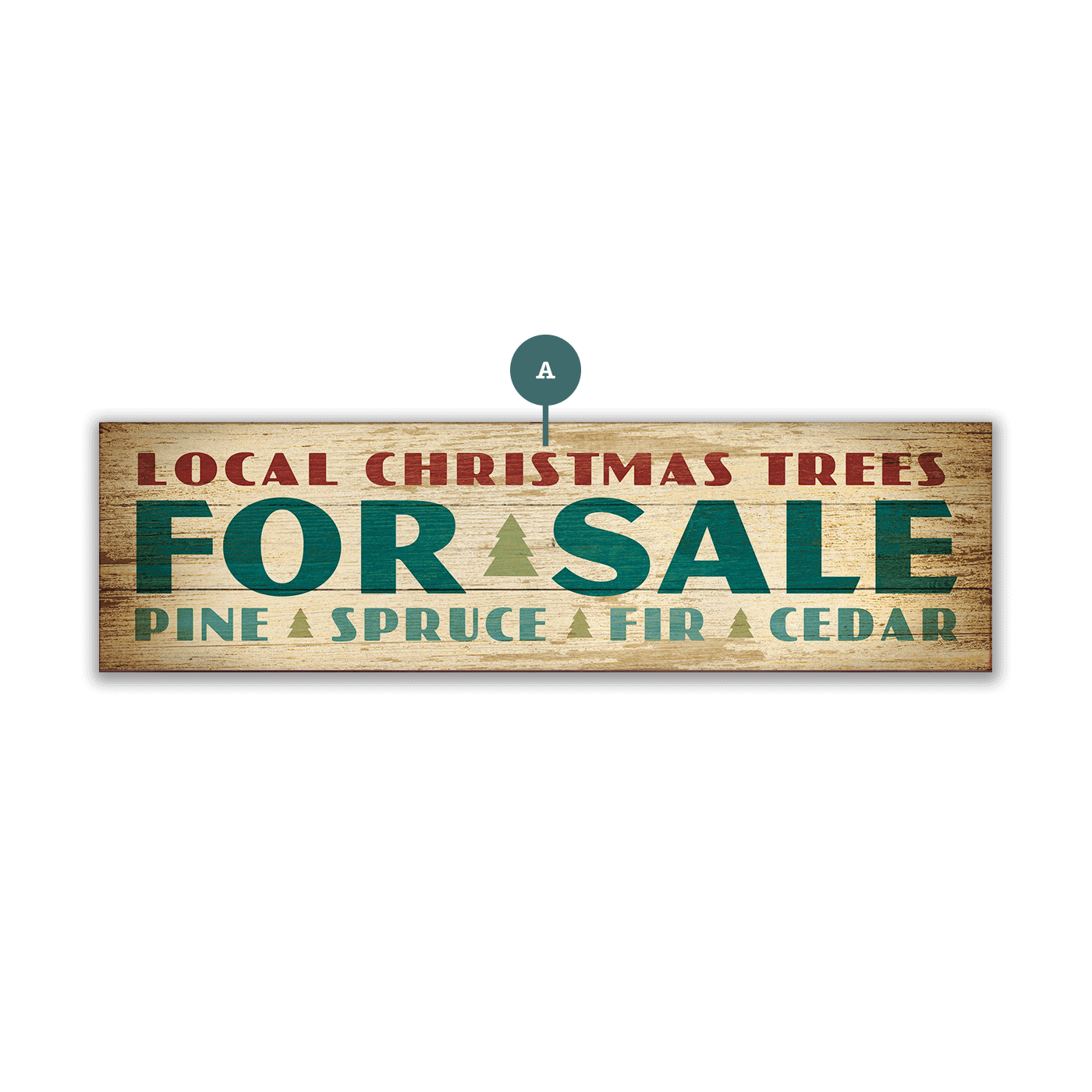 Christmas Trees for Sale - Wood & Metal Wall Art