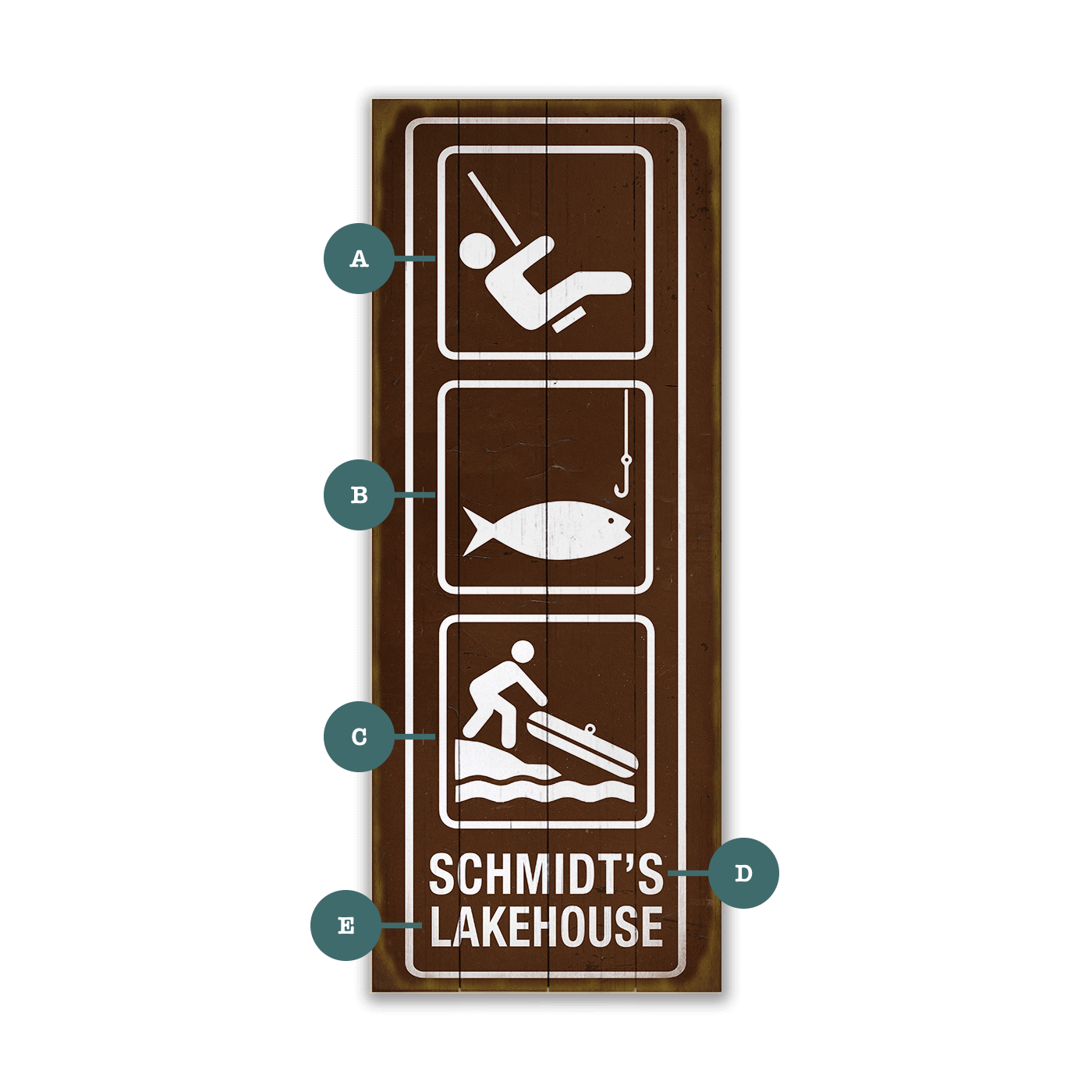 Recreational Activity Sign - Wood & Metal Wall Art
