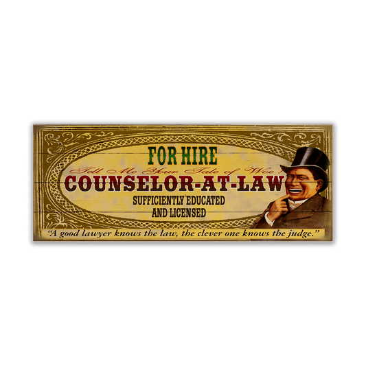 Legal Office - Counselor-at-Law: Male (Generic) - Wood & Metal Wall Art