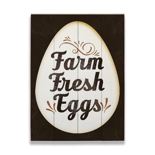 Farm Fresh Eggs - Wood & Metal Wall Art