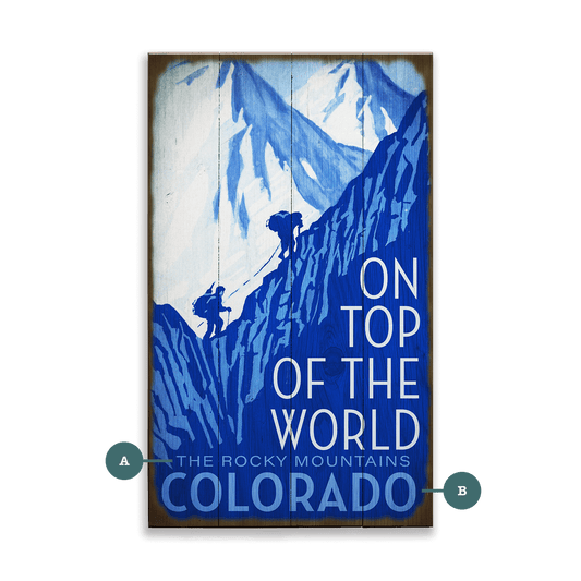 On Top of the World - Wood & Metal Wall Art