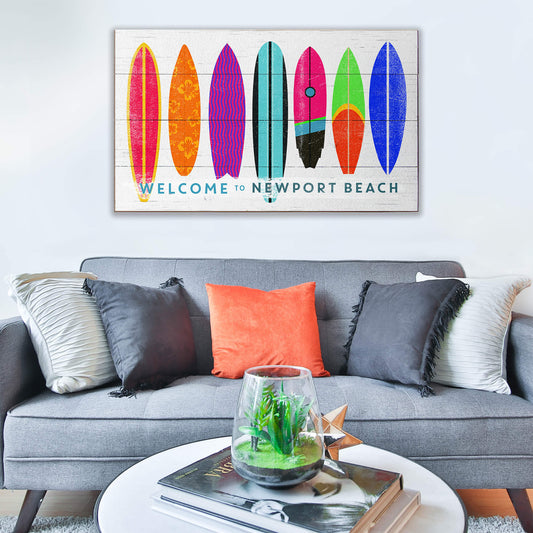 Beachside Boards: Horizontal - Coastal Surf Art