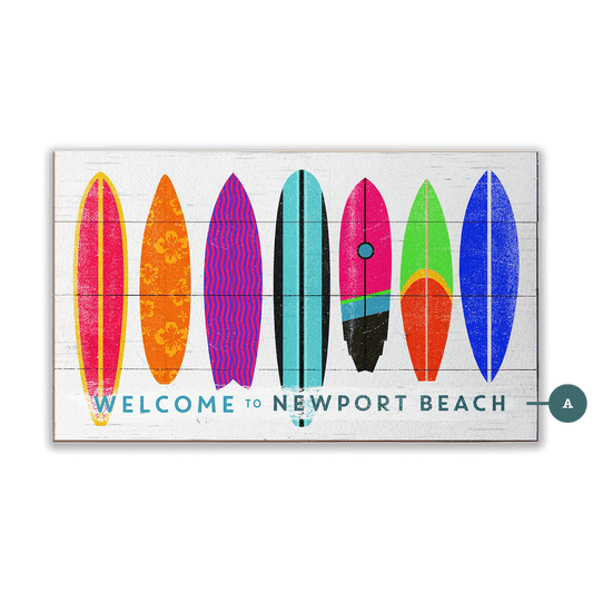 Beachside Boards: Horizontal - Coastal Surf Art