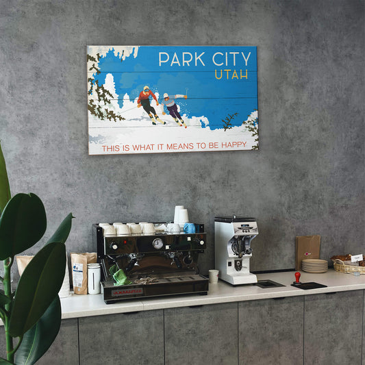 Chasing Happiness on the Mountain: Personalized - Wood & Metal Wall Art