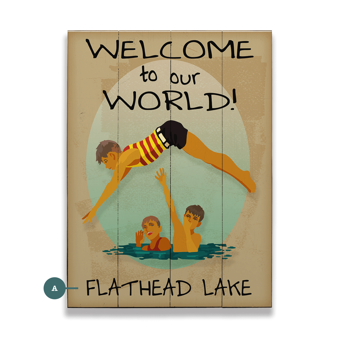 Welcome to our World - Wood & Metal Wall Art
