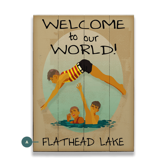 Welcome to our World - Wood & Metal Wall Art